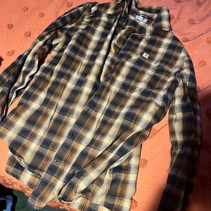 Carhartt Men's Lightweight Plaid Shirt Jacket - Tan and Black